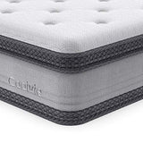 Coolvie Twin Mattress, Coolvie 10 Inch Comfy Cool Memory Foam and Innerspring Hybrid Mattress, with Individually Pocket Coils, Cushioning Euro Top and Breathable Hypoallergenic Knitted Cover