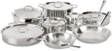 All-Clad D3 Stainless Cookware Set, Pots and Pans, Tri-Ply Stainless Steel, Professional Grade, 10-Piece