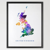 Dignovel Studios 13X19 United Kingdom Map UK Map Watercolor Art Print Wall Art Hanging Home Decor Nursery Decor Kids Art Fine Art Print Motivational Art N220