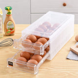 LEAN ON US 24 Grid Drawer Type Egg Storage Box Egg Crisper Kitchen Egg Tray Refrigerator Storage Container Plastic Egg Container Case Refrigerator Fresh Storage Boxs Organizer