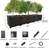 Infinite Cedar Planter Box Raised Garden Bed Large Planters for Outdoor Plants Elevated Garden Boxes Plant pots Perfect for Garden Patio Balcony Deck to Planting Flowers Vegetables Tomato and Herbs