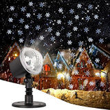 Xhaus Christmas Projector Lights Outdoor, Snowflakes Projector LED Christmas Lights, Waterproof Projector Decorating Stage Light, Indoor Outdoor Snowfall Holiday Party Garden Landscape Lamp