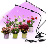 GardGuard  LED Grow Lights, 20W Dual Head Red Blue Spectrum Plant Lights, 40 LED Lamps 9 Dimmable Brightness Plant Lights