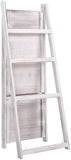 RHF 45" Foldable Ladder Shelf,Plant Stand,Indoor Flower Pot Stand,Folding A Framde Display Shelf,Free Standing, Patio Rustic Wood Stand