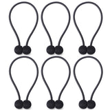 NZQXJXZ Curtain Tiebacks Magnetic, Drape Holders Holdbacks Decorative Weave Rope Clips Window Sheer Blackout Panels Home Office, Chocolate (Pack of 6)