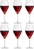 Libbey Iduna Wineglasses - 6 Pcs - Dishwasher Safe - Classic Design – Red Wine - White Wine - Sparkling Wine (Red Wine (59cl))