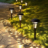 KOOPER Solpex Solar Pathway Lights Outdoor,6 Pack Solar Garden Lights, Bronze Finshed, Waterproof Solar Walkway Lights Outdoor Lawn, Patio, Yard, Garden, Pathway, Walkway and Driveway.