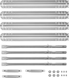 Careland  Grill Repair kit for Charbroil Advantage Series 4 Burner 463240015, 463240115, 463343015, 463344015 Gas Grills, Stainless Pipe Burner, Heat Plate Tent Shield, Adjust Carryover Tube Replacement Parts