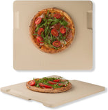 K ROCKSHEAT Pizza Stone Baking & Grilling Stone, Perfect for Oven, BBQ and Grill. Innovative Double - faced Built - in 4 Handles Design (14