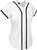 Hat and Beyond Womens Baseball Button Down Tee Short Sleeve Softball Jersey Active Shirts Made in USA