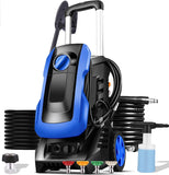 WestForce 3300PSI Electric Pressure Washer 1800W 2.6GPM High Pressure Power Washer Car Washer with 4 Adjustable Nozzles, Soap Bottle (Sliver)