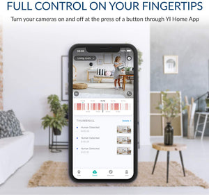 YI Pan-Tilt Security Camera, 360 Degree 2.4G Smart Indoor Pet Dog Cat Cam with Night Vision, 2-Way Audio, Motion Detection, Phone APP, Compatible with Alexa and Google Assistant