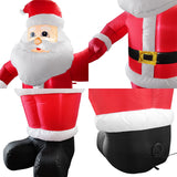 UNIFEEL Outdoor Santa Claus Self Inflating with Plug 6 feet Father Christmas LED Illuminated Waving Hand