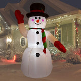 UNIFEEL Christmas 8FT Inflatable Snowman Air Blown Decoration Yard Santa Claus Light Up LED Built in Pump Mains Powered IP44