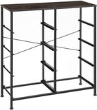 SONGMICS 4-Tier Wide Drawer Dresser, Storage Unit with 8 Easy Pull Fabric Drawers and Metal Frame, Wooden Tabletop for Closets, Nursery, Dorm Room, Hallway, 31.5 x 11.8 x 32.1 Inches, Gray ULTS24G