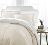 iEnjoy Home Collection Down Alternative Reversible Comforter Set -Queen -Gray/Light Gray