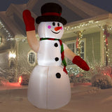 UNIFEEL Christmas 8FT Inflatable Snowman Air Blown Decoration Yard Santa Claus Light Up LED Built in Pump Mains Powered IP44