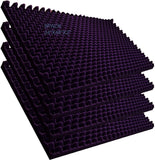 Wingogh 8 Pack Acoustic Foam Panels acoustics Panel PURPLE egg shaped large size sound absorbing foam board 48