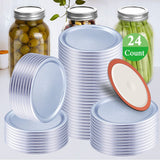 GMSFOCUS 24 Sets Regular Mouth Canning Lids and Rings for Ball, Kerr Jars, Split-Type Food-Grade Metal Mason Jar Lids and Bands for Canning, Storing, Pickling-100% Fit & Airtight ..