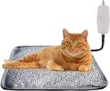 Toozey  Pet Heating Pad for Cats Dogs, Homello Waterproof Electric Heating Mat Indoor, Adjustable Warming Mat, Pets Heated Bed with Chew Resistant Steel Cord (17.7 x 17.7)