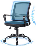 OAK LEAF Ergonomic Office Chair, Desk Chair Mesh Computer Chair, Mid Back Task Chair with Lumbar Support and Armrest