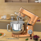 COOKLEE Stand Mixer, 9.5 Qt. 660W 10-Speed Electric Kitchen Mixer with Dishwasher-Safe Dough Hooks, Flat Beaters, Wire Whip & Pouring Shield Attachments for Most Home Cooks, SM-1551, Champagne