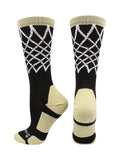 MadSportsStuff Elite Basketball Socks with Net Crew Length - Made in The USA