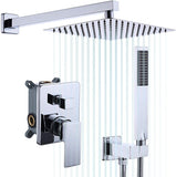 KES 10 Inch Shower Faucet Set, Rain Shower System, with Handheld Shower Valve and Pressure Adjustment Kit, XB6230-BK