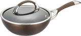 REDMOND  Symmetry Hard Anodized Nonstick Wok / Stir Fry Pan with Helper Handle - 14 Inch, Red