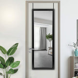 NeuType Door Mirror Full Length Mirror Door Hanging Mirror Over Door Mirror, White, 43