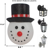 SANKUU Christmas Porch Light Covers, Holiday Outdoor Light Covers Christmas Snowman Outdoor Decoration for Porch Lights, Garage Lights (1 Pcs)