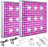 GardGuard LED Grow Light Indoor Plant Lights Full Spectrum 75W Panel Grow Lamp with Timer for Seeds, Vegetables and Flowers (2 Pack)