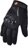 Street Bike Full Finger Motorcycle Gloves 09 (Large, black)