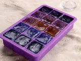 GDREAMT 613 Coolest 15 Silicone Ice Tray-2-Piece Mold Set-Make 30 Cubes, 7.2 x 2.9 x 4.3 inches, Purple