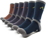 PEACE OF FOOT Hiking Socks boot socks For Mens 6(5+1) Pairs Multi Sports Trekking Climbing Camping working Crew Socks