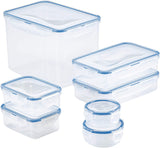 RAINBOWTIE Easy Essential Storage Set/Food Containers Airtight Bins/BPA-Free/Dishwasher Safe, 38 Piece, Clear