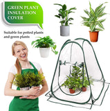 KBD Pop up Greenhouse Cover, Transparent PVC Mini Small Grow Plant House Tent, Gardening Flowerpot Warm Room Backyard Flower Shelter