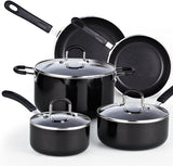 Cook N Home 8-Piece Nonstick Heavy Gauge Cookware Set, Marble