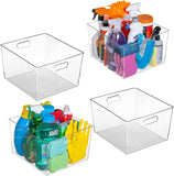 HERKKA Plastic Storage Bins – Perfect Kitchen Organization or Pantry Storage – Fridge Organizer, Pantry Organization and Storage Bins, Cabinet Organizers