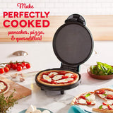 Dash 8” Express Electric Round Griddle for for Pancakes, Cookies, Burgers, Quesadillas, Eggs & other on the go Breakfast, Lunch & Snacks - Red