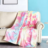 Amy Garden Rainbow Throw Blanket, Flannel Tie-Dyed Design, Double-Sided Plush is Super Soft, Comfortable, Warm and Lightweight, Colorfast, Excellent Gift, Decorating Beds (Rainbow, 59x79 inches)