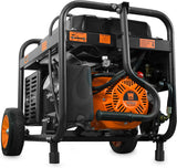 WEN DF475T Dual Fuel 120V/240V Portable Generator with Electric Start Transfer Switch Ready, 4750-Watt, CARB Compliant