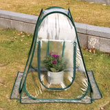 KBD Pop up Greenhouse Cover, Transparent PVC Mini Small Grow Plant House Tent, Gardening Flowerpot Warm Room Backyard Flower Shelter