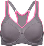 SYROKAN Women's Full Support High Impact Racerback Lightly Lined Underwire Sports Bra