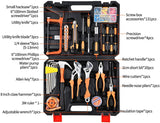 WAKYME 197 Piece Household Hand Tool Kit, Wrench Plastic Toolbox with General Household Hand Tool Set, Repair Tool Combination, Home/Auto Repair Tool Set