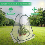 KBD Pop up Greenhouse Cover, Transparent PVC Mini Small Grow Plant House Tent, Gardening Flowerpot Warm Room Backyard Flower Shelter