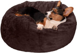 Teodty Donut Beds for Small, Medium, and Large Dogs and Cats - Ultra Calming Plush Donut Bed, Beanbag Style Ball Bed, and More - Washable, Multiple Colors and Sizes