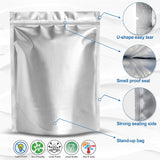 Premount 100 Mylar Bags for Food Storage With Oxygen Absorbers 300cc - 1 Gallon 4 Mil 10"x14", 6"x9", 4"x6" - Resealable Bags for Packaging Products & Smell Proof Ziplock Sealable Bags for Candy