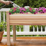 Infinite Cedar Canadian Cedar Garden Bed | Elevated Wood Planter for Growing Fresh Herbs, Vegetables, Flowers, Succulents & Other Plants at Home | Great for Outdoor Patio, Deck, Balcony | 72x23x30”