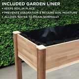 Infinite Cedar Canadian Cedar Garden Bed | Elevated Wood Planter for Growing Fresh Herbs, Vegetables, Flowers, Succulents & Other Plants at Home | Great for Outdoor Patio, Deck, Balcony | 72x23x30”